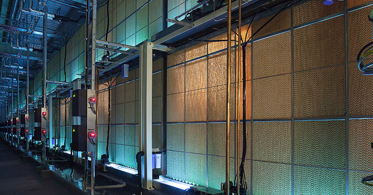 Evaporative humidifiers at data centres